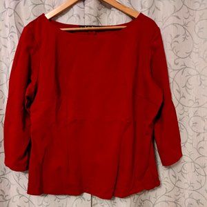 PUG Pinup Couture Pinup Girl Clothing Laura Byrnes Sabrina Top 3x Maroon, EUC